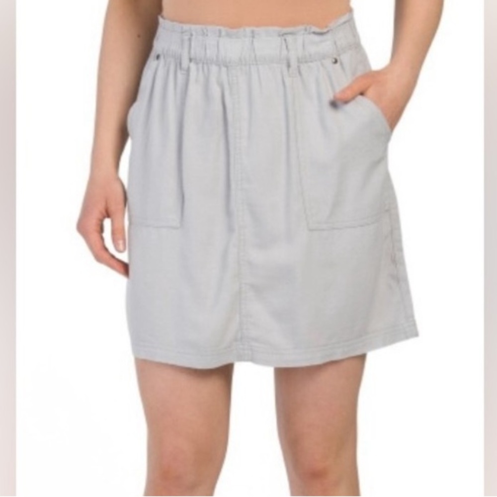 dā-sh Light Gray Pull-On Skirt Women’s Size L‎ Utility Style Pockets